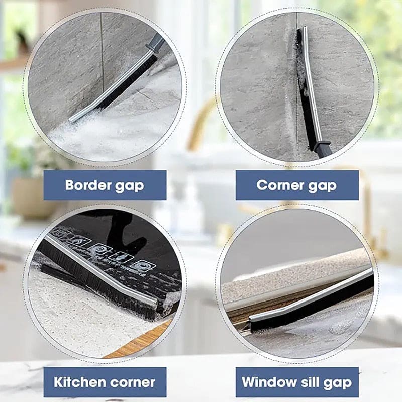 Set Of 2 Gap Cleaning Brush, Bathroom Crevice Cleaning Brush, Hard Bristle Brush, Durable Grout Cleaning Brush, Dead Angle Cleaning Brush, Hard Bristle Cleaning Brush For Domestic Use