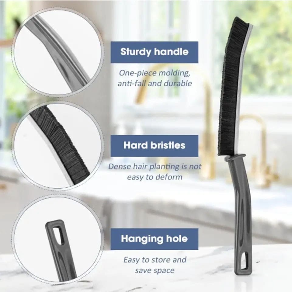 Set Of 2 Gap Cleaning Brush, Bathroom Crevice Cleaning Brush, Hard Bristle Brush, Durable Grout Cleaning Brush, Dead Angle Cleaning Brush, Hard Bristle Cleaning Brush For Domestic Use